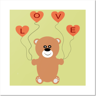 Teddy with Love Posters and Art